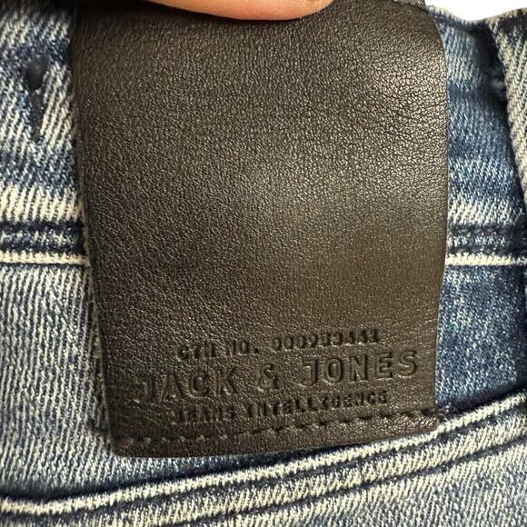 Jack & Jones Glenn Fox Comfort Men 32x32 Blue Slim Fit Stretch Jeans - Picture 4 of 13